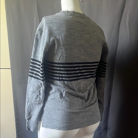 J. Crew Classic Gray and Black Striped Crewneck Sweater - Picture 5 of 9